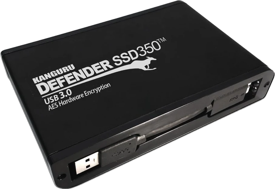 Kanguru Defender SSD350 Hardware-Encrypted Portable SSD (1–8 TB)