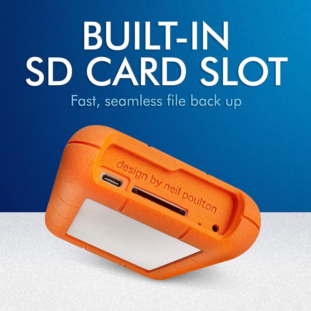 هارد ديسك خارجي LaCie Rugged Raid PRO سعة 4TB بفتحة بطاقة SD – الصورة 2