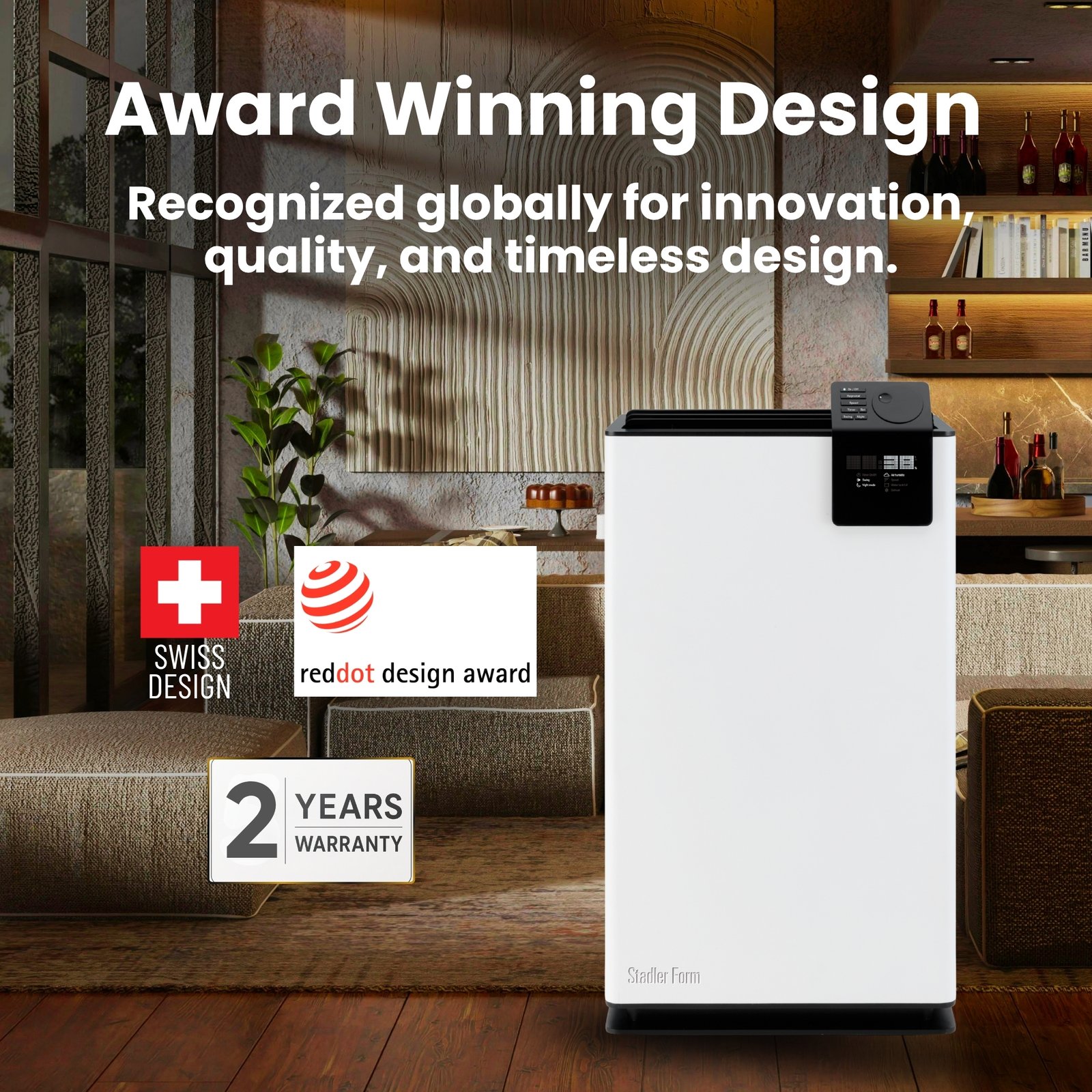 Stadler Form Albert Dehumidifier 20L, Smart Humidity Sensor, 24 Hours Dehumidification for Large Rooms up to 70m², Mold Prevention, Effective Air Distribution, Auto Mode, Very Quiet, 2 Years Warranty - Image 3