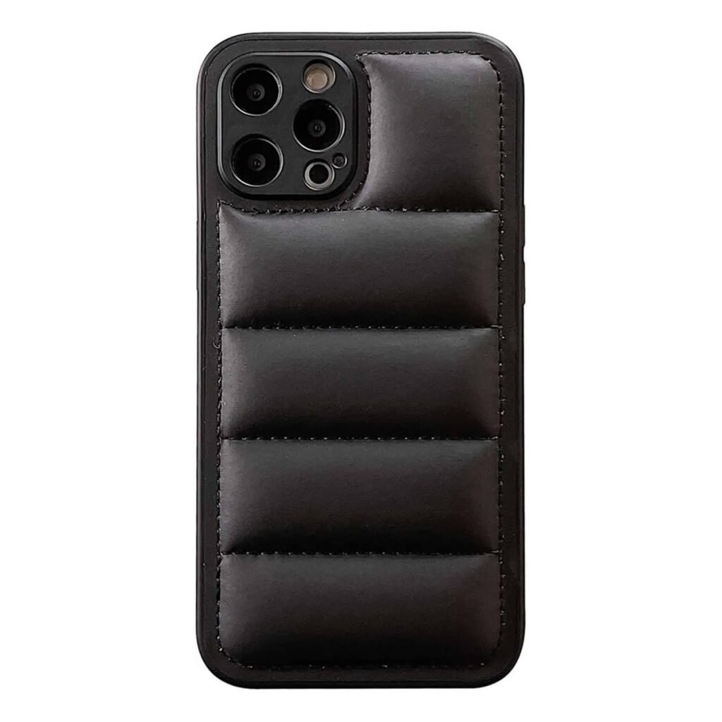 كفر Puffer Case لهاتف iPhone بملمس ناعم من خامة الجاكيت المنفوخ وحماية كاملة