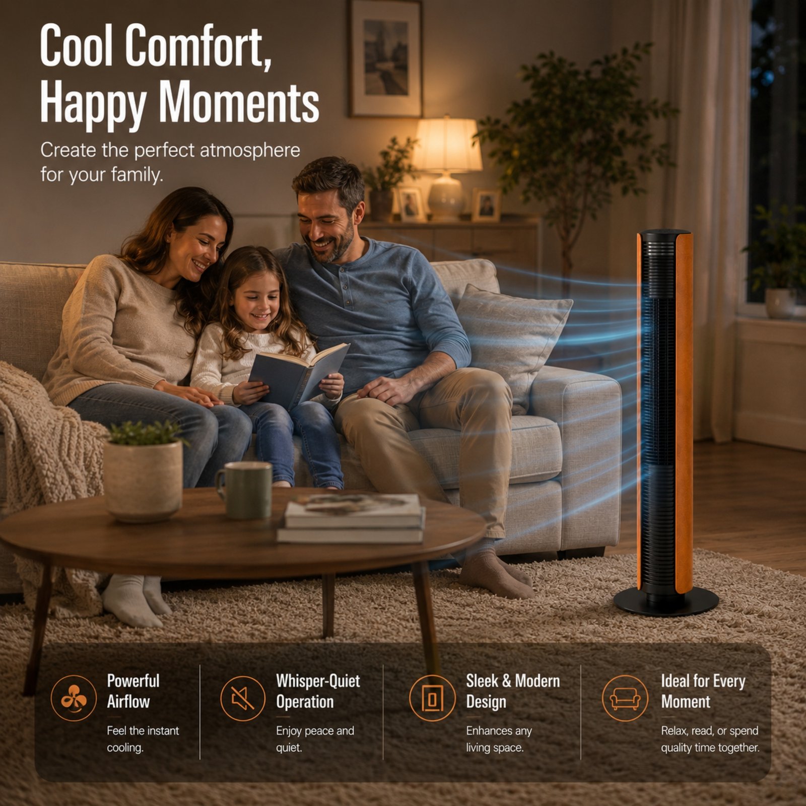 Stadler Form Peter Leatherette Swiss Design Column Fan Timer, Oscillation, Remote Control 6 Speed Levels Leatherette, Low Energy Consumption, 2-Year Warranty by Manufacturer + Local Support - Image 9