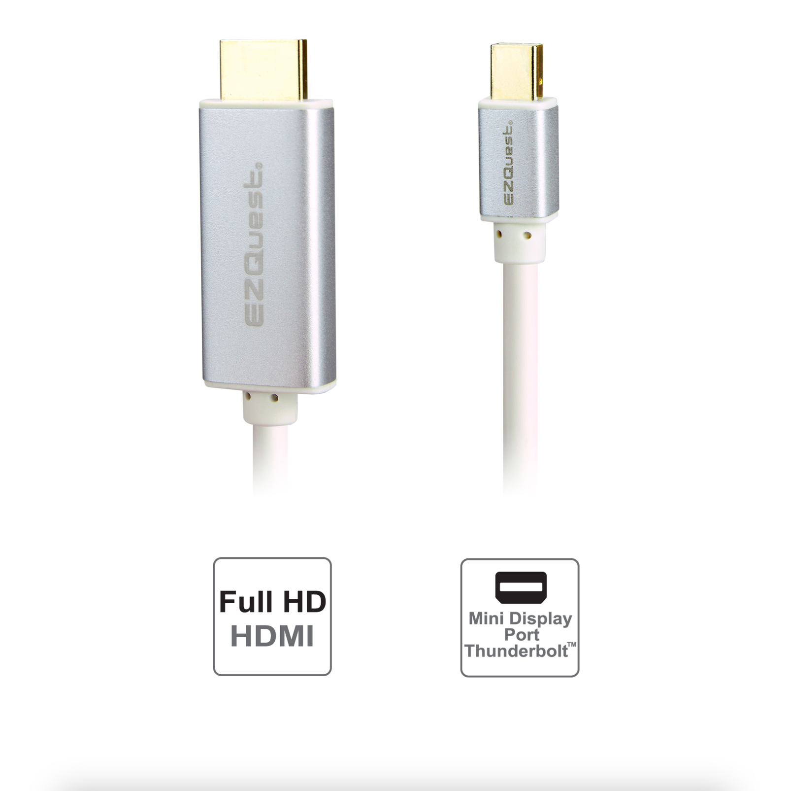 EZQuest Alu Mini DisplayPort to HDMI Cable (6′)