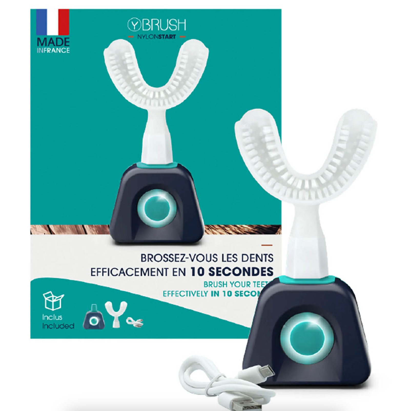 Y Brush – NylonStart Electric Toothbrush – White