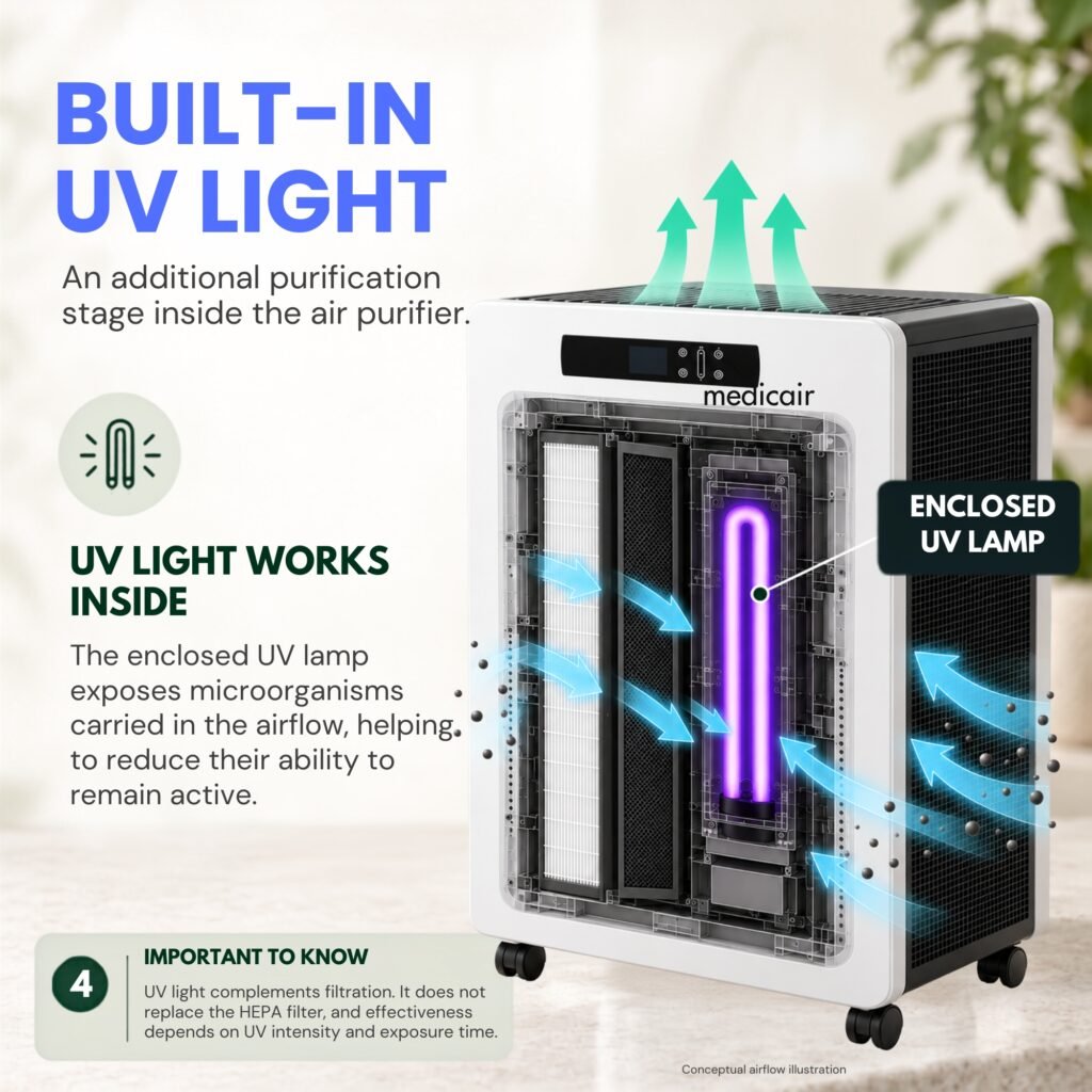 جهاز تنقية الهواء MedicAir Pro Max بتقنية UV-C، الصورة 4