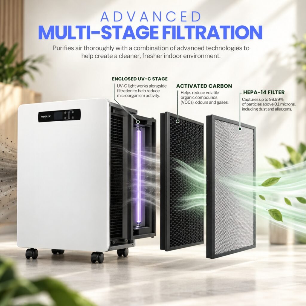 جهاز تنقية الهواء MedicAir Pro Max بتقنية UV-C، الصورة 8