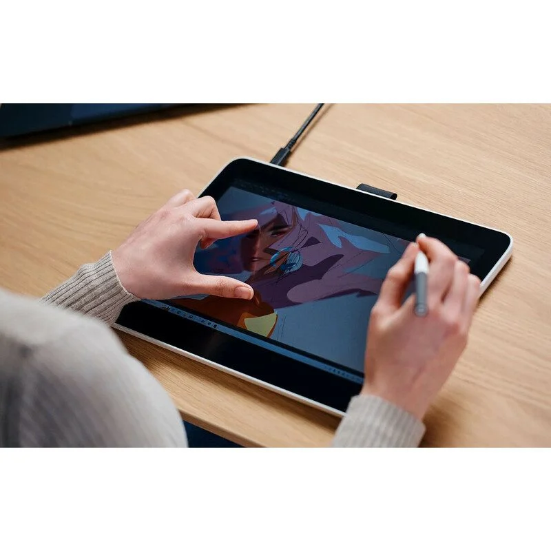 Wacom One Creative Pen Display Tablet, 14″ Full HD Screen, Battery-Free Pen, USB-C/HDMI Connectivity, ExpressKeys, Ideal for Drawing, Sketching & Digital Content Creation, White | DTC141W0 - Image 2