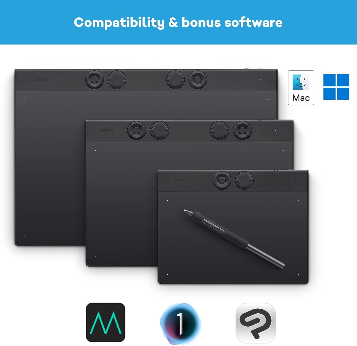 Wacom Intuos Pro Small, the innovative pen tablet incl. Wacom Pro Pen 3, compact and lightweight - ideal for creators on the go or those with limited desk space, without compromising on performance - Image 6