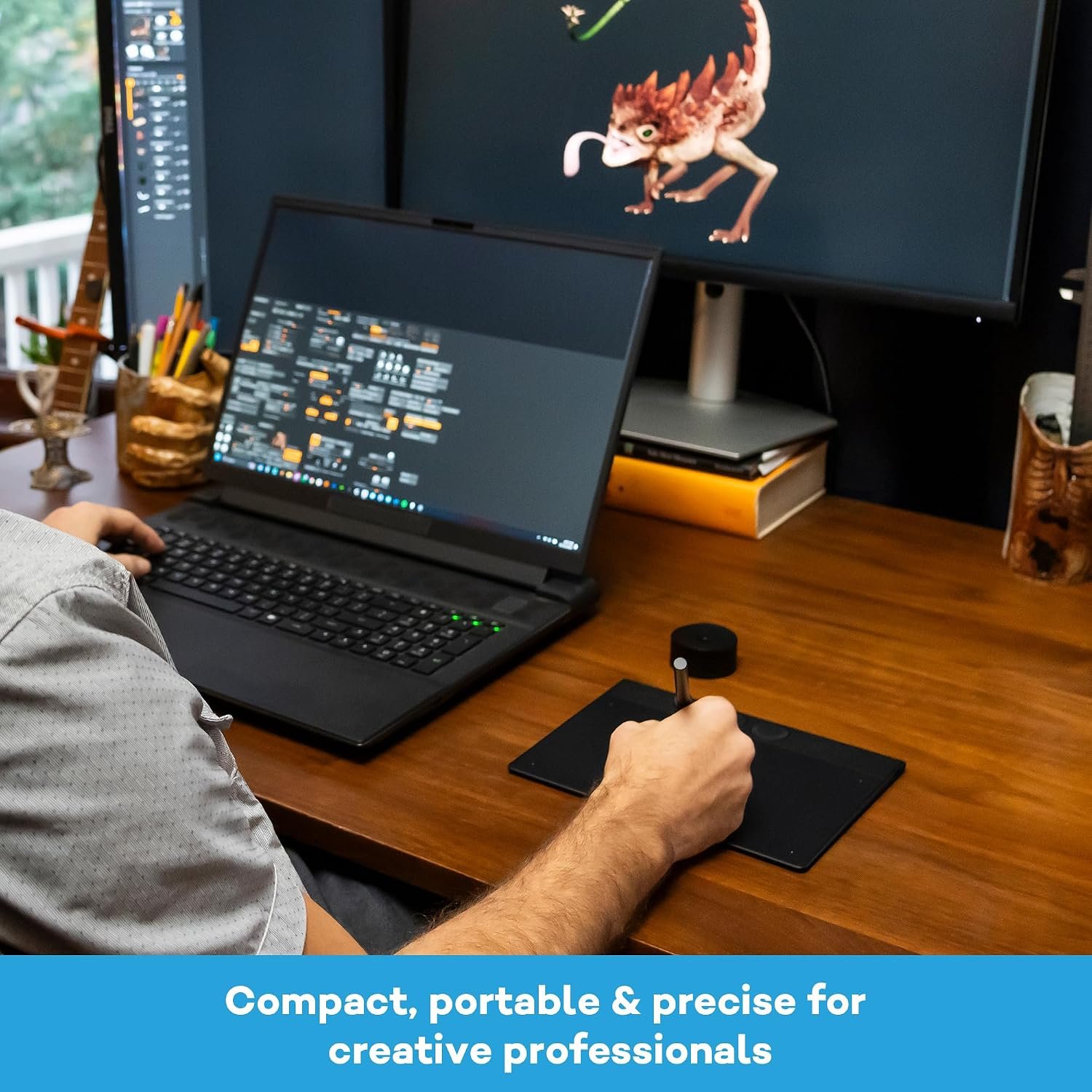 Wacom Intuos Pro Small, the innovative pen tablet incl. Wacom Pro Pen 3, compact and lightweight - ideal for creators on the go or those with limited desk space, without compromising on performance - Image 3